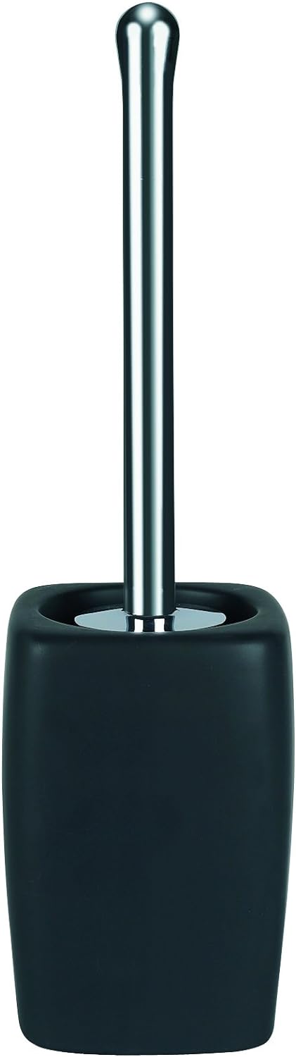 Spirella WC Bürste Retro Steingut 11,5 x 42 cm Schwarz, Schwarz
