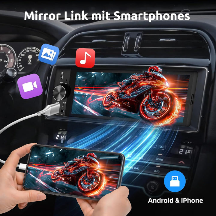 ESSGOO 6.36Zoll Autoradio (6.36 Zoll), 6.36 Zoll