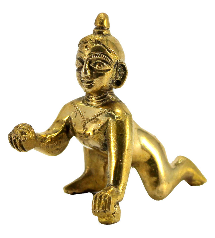 Stonkraft – 5,5 cm Messing Gopal Laddoo/Baby Krishna – Messing Laddu Gopal Kishan Baby Krishna Thaku