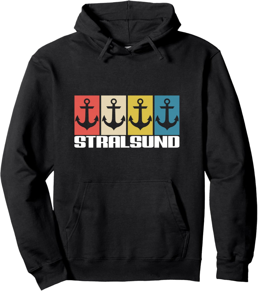 Stralsund Anker Vintage Sea Retro Stralsund Pullover Hoodie