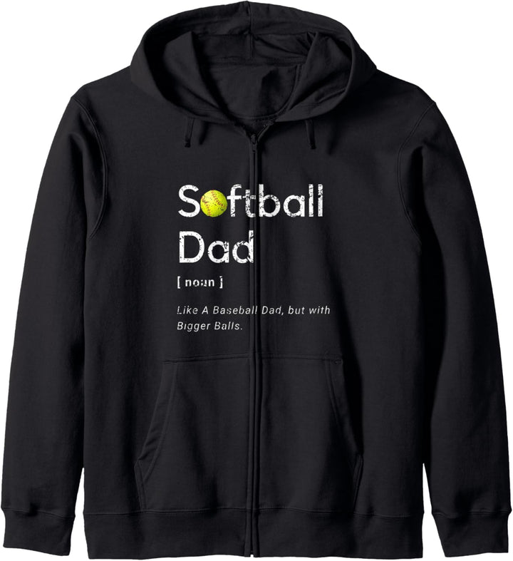 Softball-Vater wie ein Baseball, aber mit grösseren Bällen Kapuzenjacke