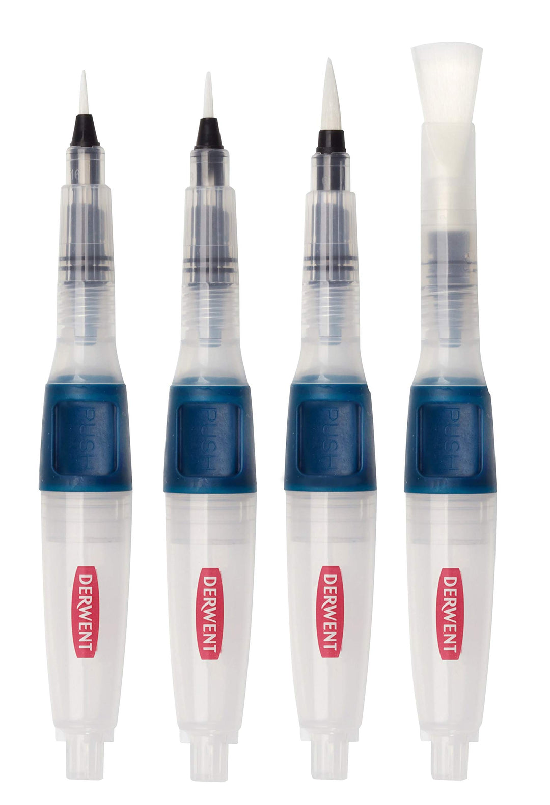 Derwent Push Button Waterbrush Assorted Set, multi, one size, 2305816 Set 4-teilig, Set 4-teilig