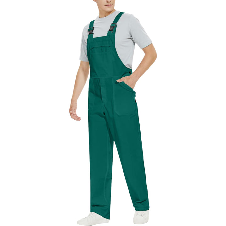 WORK IDEA Arbeits-Latzhose für Männer Multi Pocket Technology Herren Arbeitslatzhose M Grün, M Grün