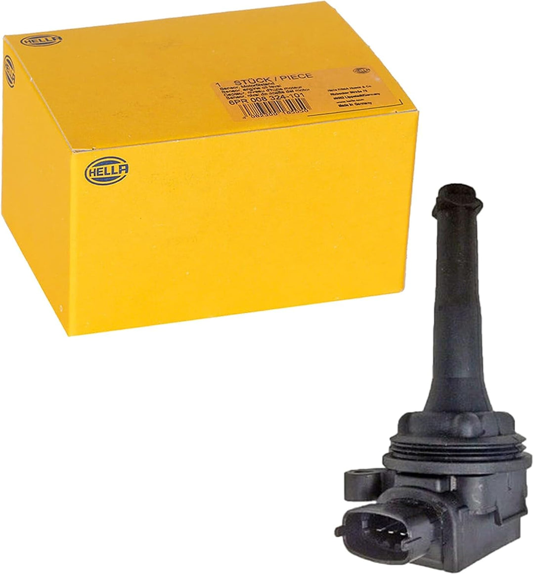 HELLA 5DA 358 000-071 Zündspule - 12V - 4-polig - Kerzenschachtzündspule - geschraubt