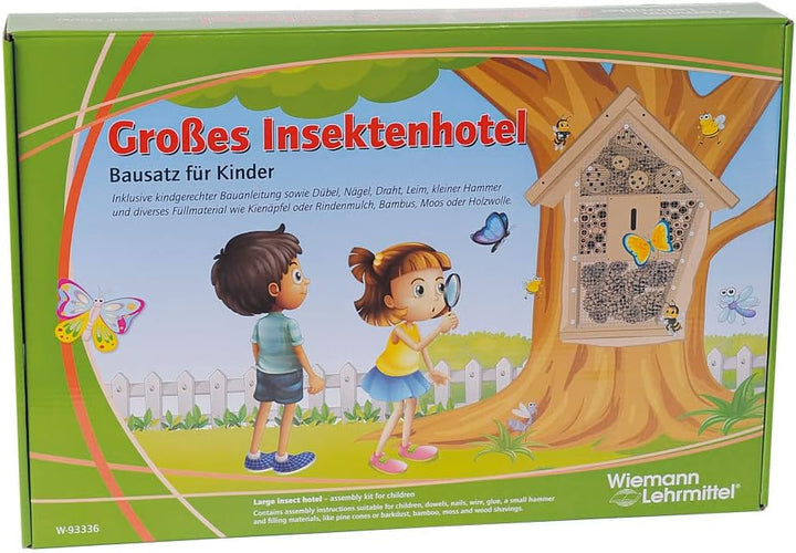 Wiemann Lehrmittel Grosses Insektenhotel – vollständiger Bausatz für Kinder und Erwachsene