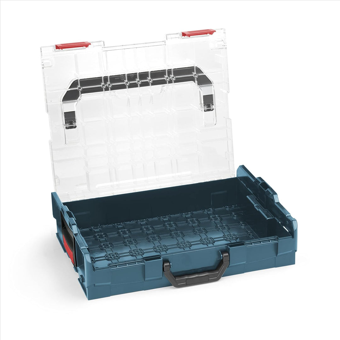Bosch Sortimo Sortimentskasten L BOXX 102 professional blau Deckel transparent mit Insetboxen-Set BC