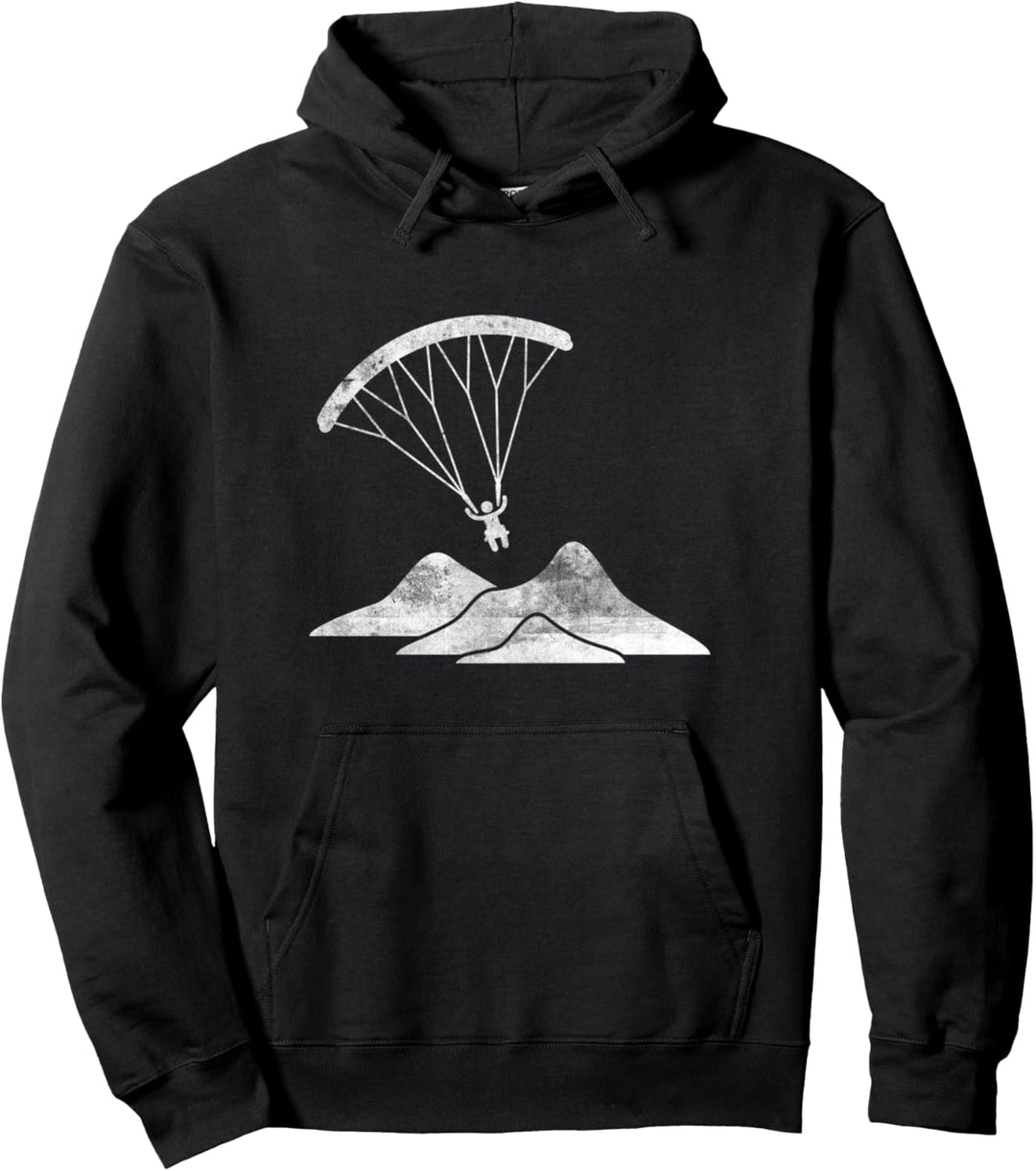 Lustiges Fallschirmspringen Silhouette des Pullover Hoodie