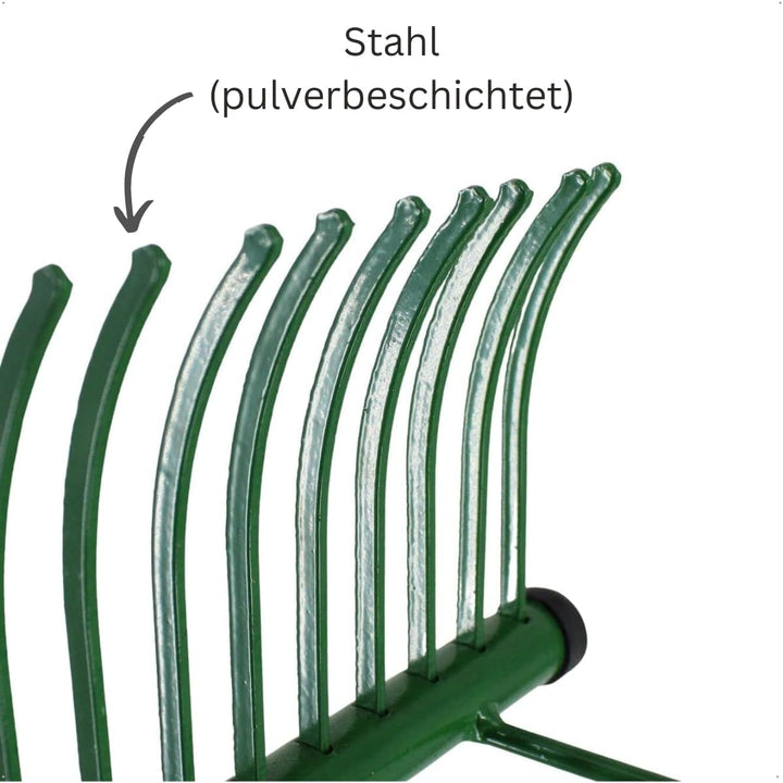 Rekord Rasenrechen (Stahl, pulverbeschichtet) - Arbeitsbreite: 60 cm 32 Zinken - ohne Stiel, Laubrec