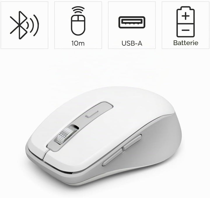 Hama Maus kabellos, Bluetooth/Funk (Multi Device, optische Bluetooth Maus ohne Klickgeräusch, Funkma