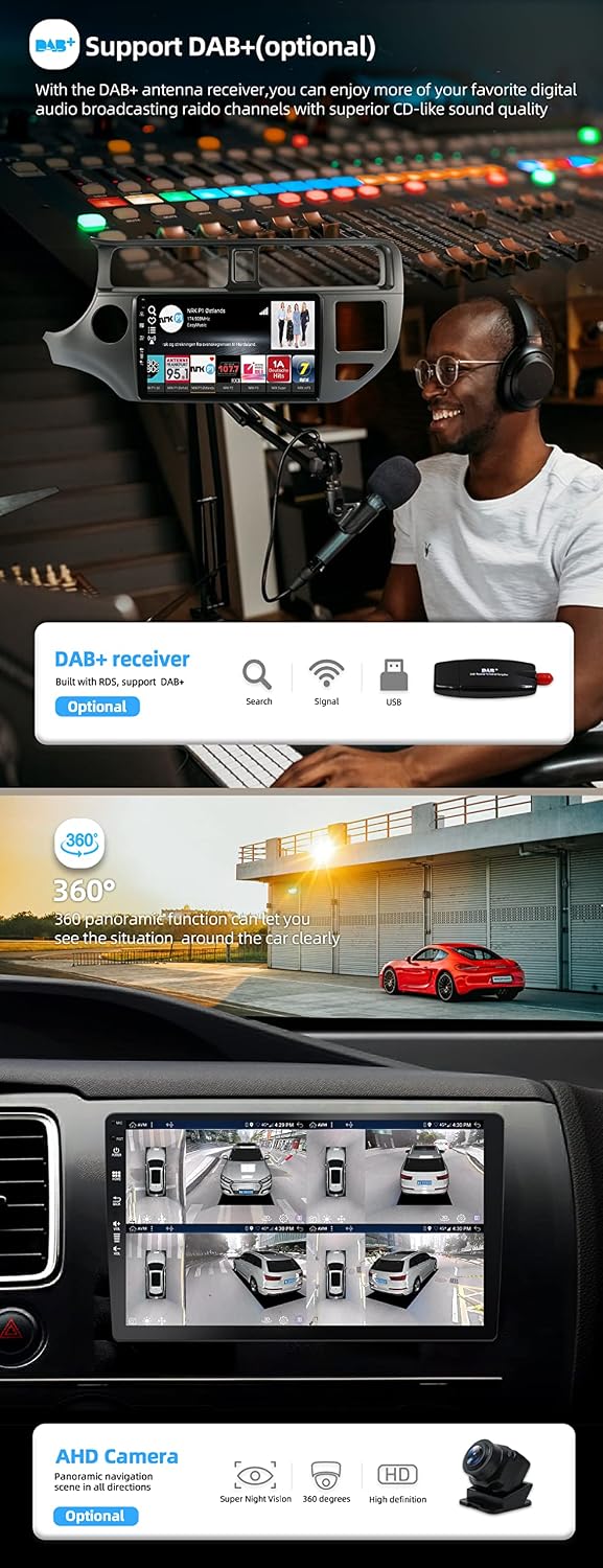 JOYX Android 12 Autoradio Passt für Kia K3 Rio (2011-2015) - [4G+64G] - Eingebaut DSP/Carplay/Androi