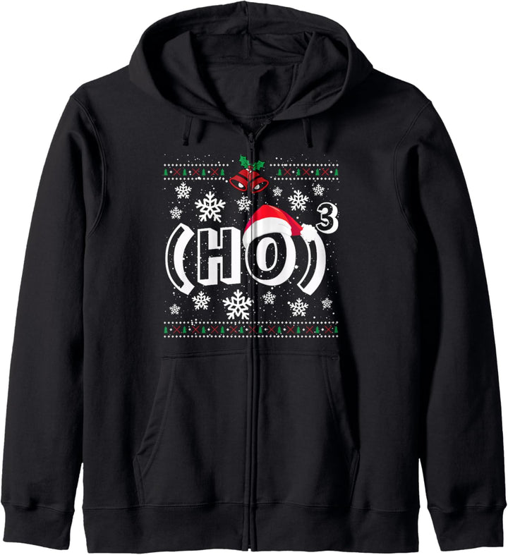 HO HO HO Mathematik Informatik Weihnachten Ugly Christmas Kapuzenjacke