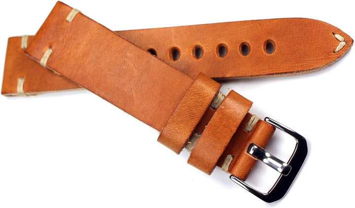 Sulla RIOS 1931 Herren Leder Deutsch Uhrenarmband Vintage 20mm hell braun