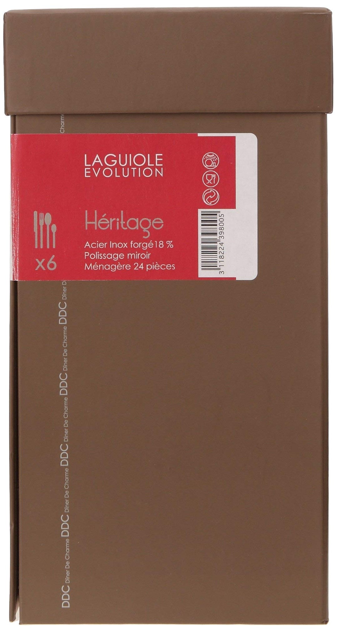 Laguiole Production 439800 24-Piece Cutlery Set Stainless Steel 18/0 Mirror Polished