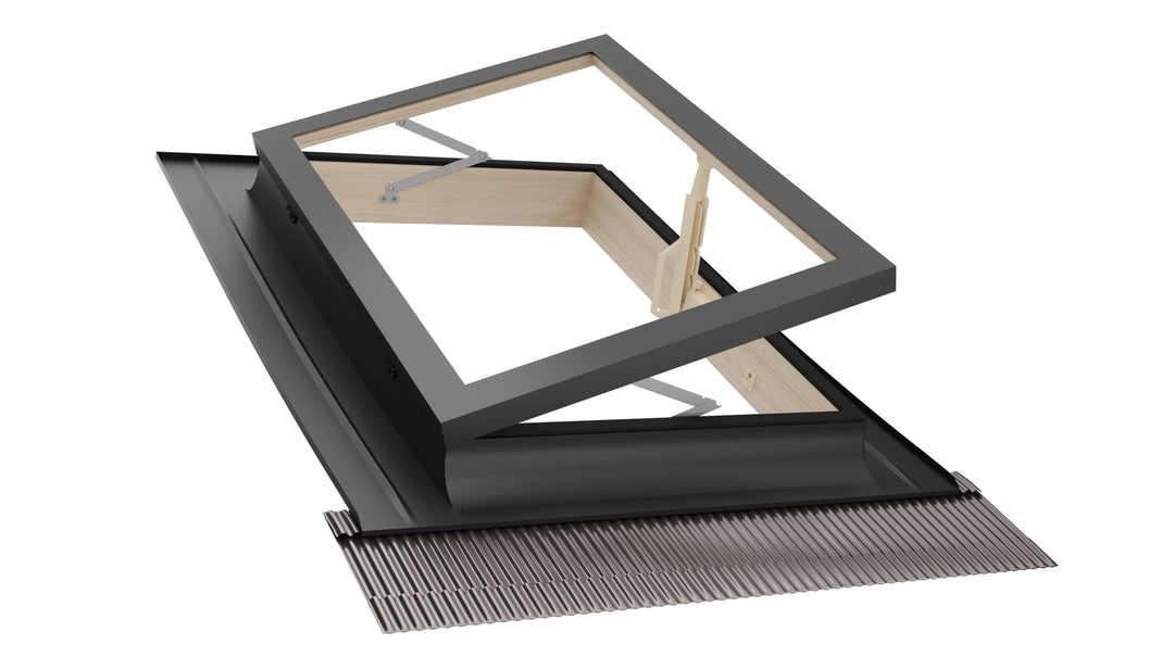 Emica Dachfenster mit Öffnung aus Aluminium | Linie Best Anti-Hagelglas und interne Sicherheit 4T-9-