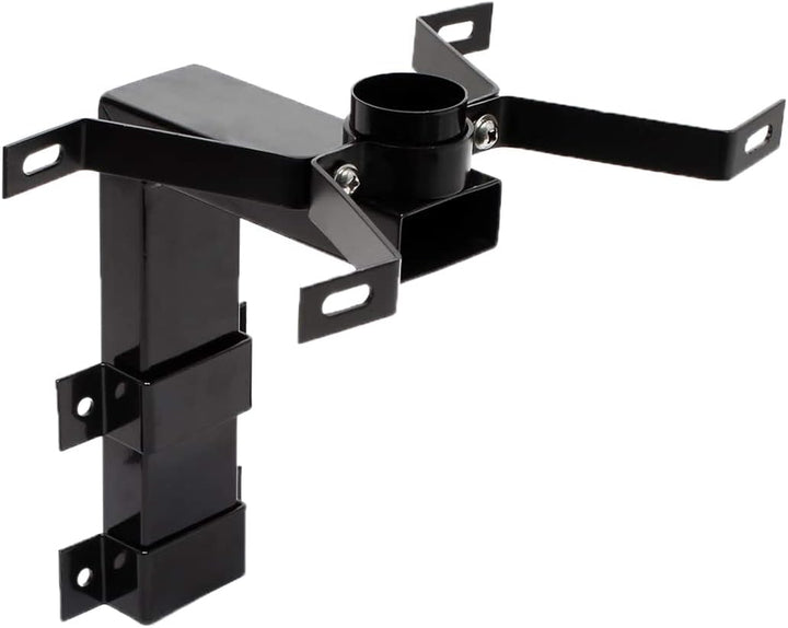 Wiltec Wandhalterung schwarz 50 x 120 x 250 mm für US Mailbox, amerikanischer Briefkasten mit Fahne,