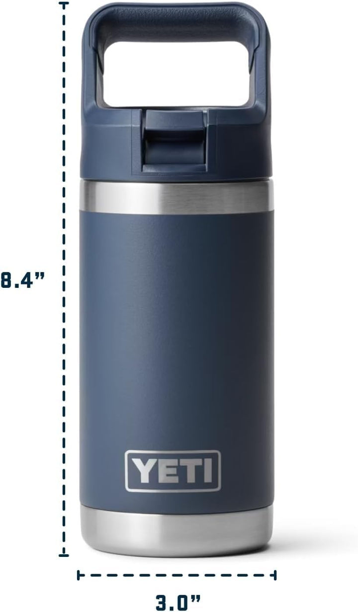 YETI Rambler JR Kinderflasche Mit Farblich Abgestimmtem Trinkhalmdeckel, Venom, 12 oz (355 ml), Veno