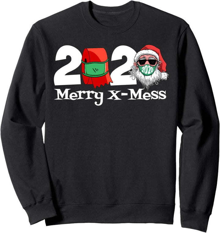 2020 Frohe X-Mess Lustige Weihnachten Pandemie Quarantäne Sweatshirt