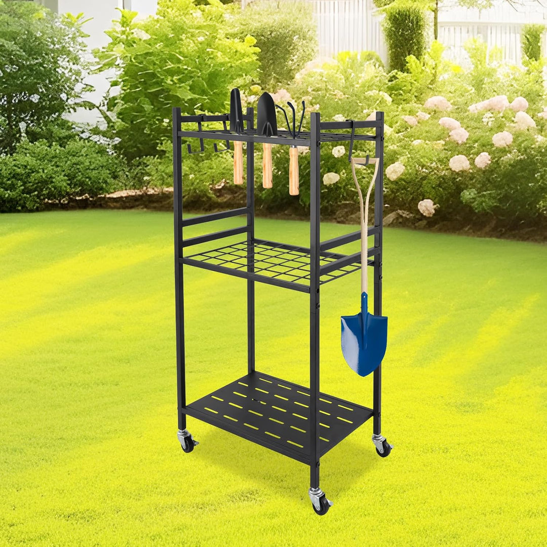Gartengeräte Ständer Metall Gartenwerkzeugregal Gerätehalter Organizer Gartenwerkzeug Halter 43 * 30