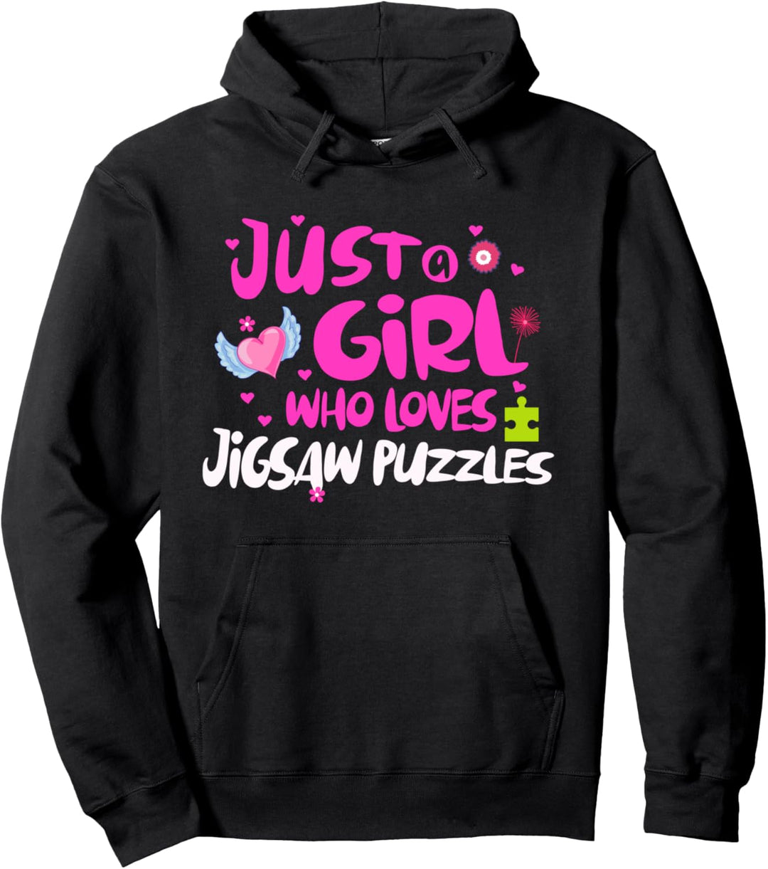 Just a Girl Who Loves Jigsaw Puzzles Pullover Hoodie