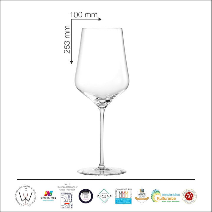 Eisch Sky Bordeaux Sensis Plus bleifreies Kristallweinglas, 2 Stück, 620 ml Bordeaux, 2er-Set, Borde