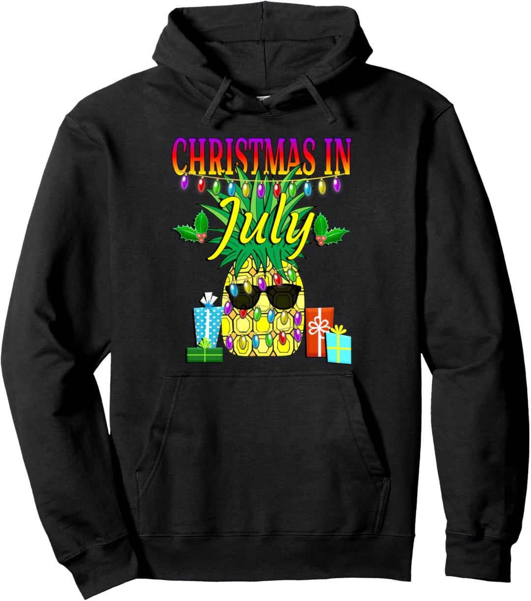 Weihnachten Im Juli Sommer lustige Ananas Sonnenbrille Pullover Hoodie