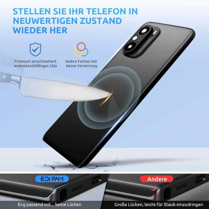 Eonpam Akkudeckel für Xiaomi Mi 11i Rückseite Glas Original Backcover Back Glas Ersatz Reparatur Set