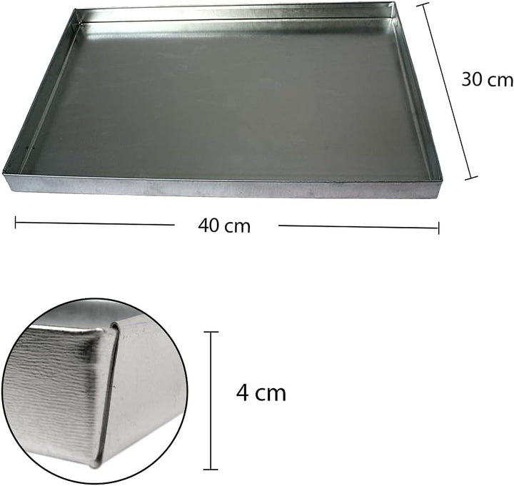 Aschekasten mit Kohlerost 40x30 cm zum Grillen, 40x30