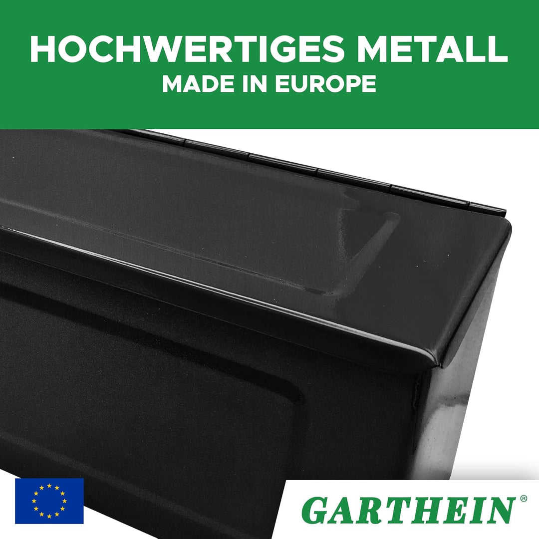 Werkzeugkiste Schwarz - Robuste Metallbox für Werkzeuge - Perfekte Aufbewahrung für Auto, Werkstatt