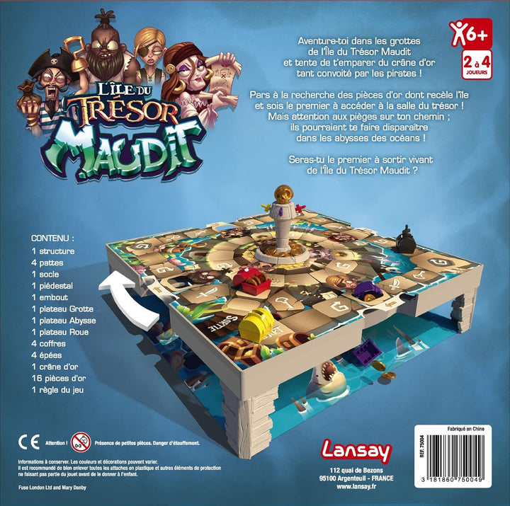 Lansay Games - Die verfluchte Schatzinsel - Brettspiel - 6 Jahre