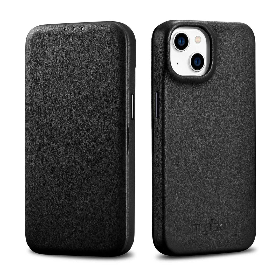 Mobiskin Hülle kompatibel mit Apple iPhone 14 (6,1 Zoll), Handyhülle mit echtem Leder, Case, Schutzh