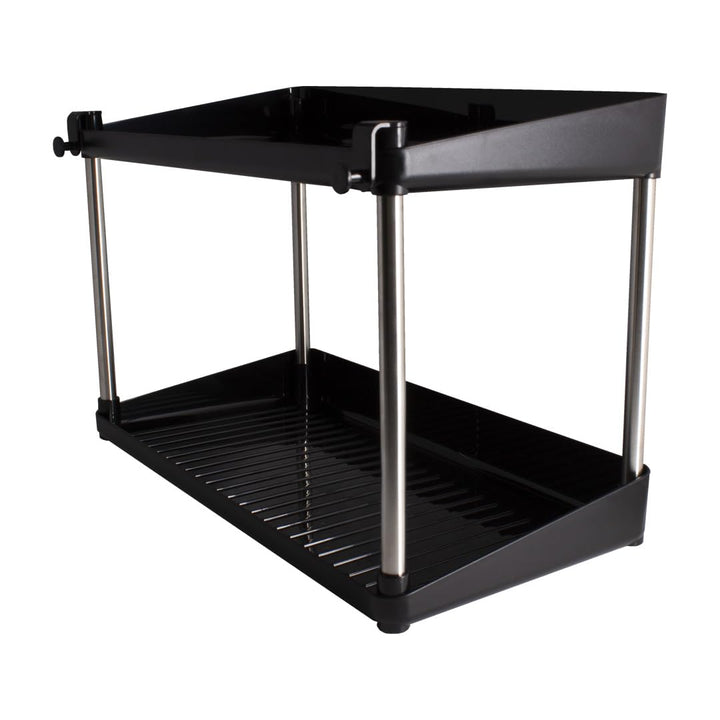 Unter der Spüle Küchenbecken Organizer, Reinigungsmittel Rack, Schrank Organisator (Black, Small) Sm