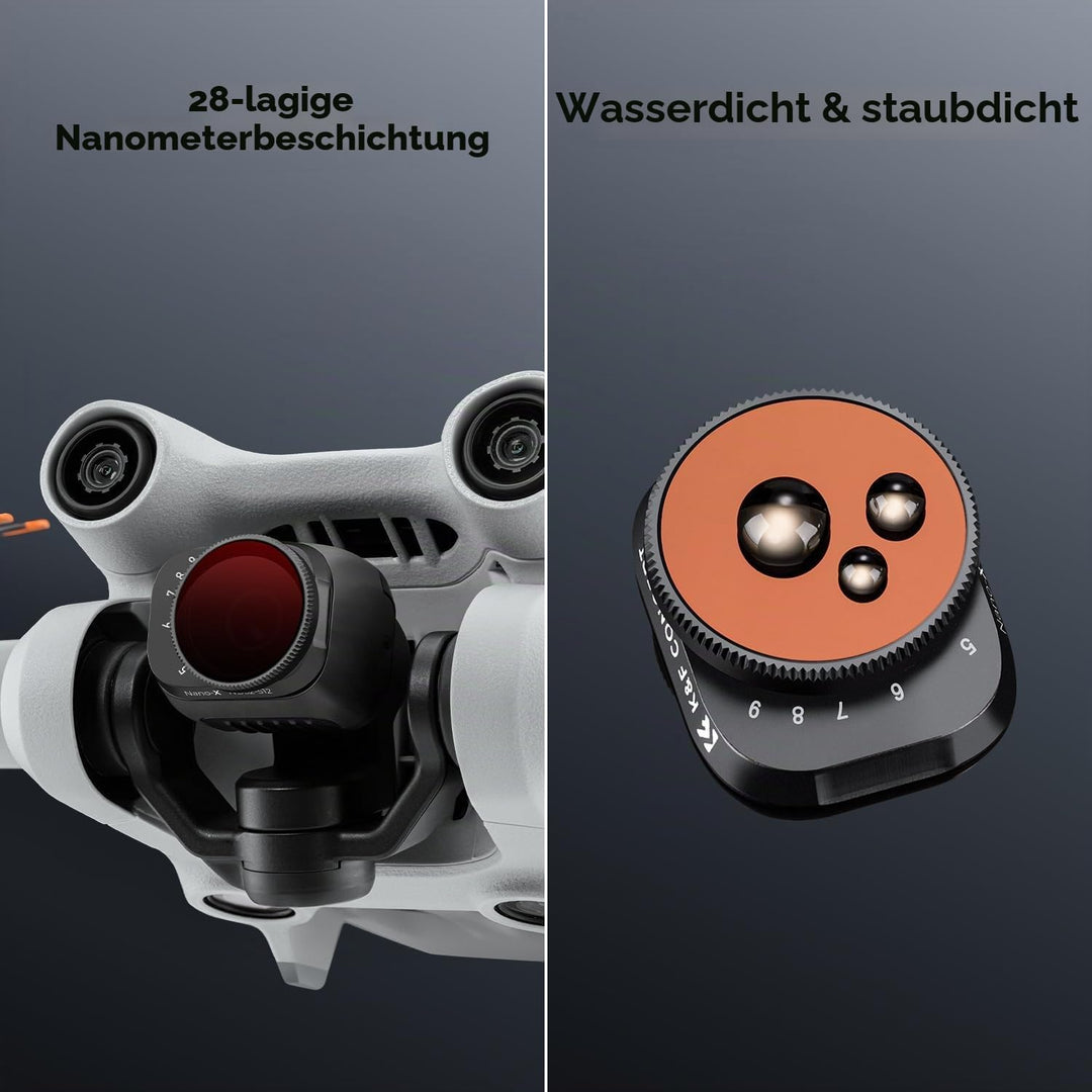 K&F CONCEPT Mini 3,Mini 3 Pro ND Filter, Variabler ND Filter ND32-ND512,5-9 Stop Graufilter kompatib