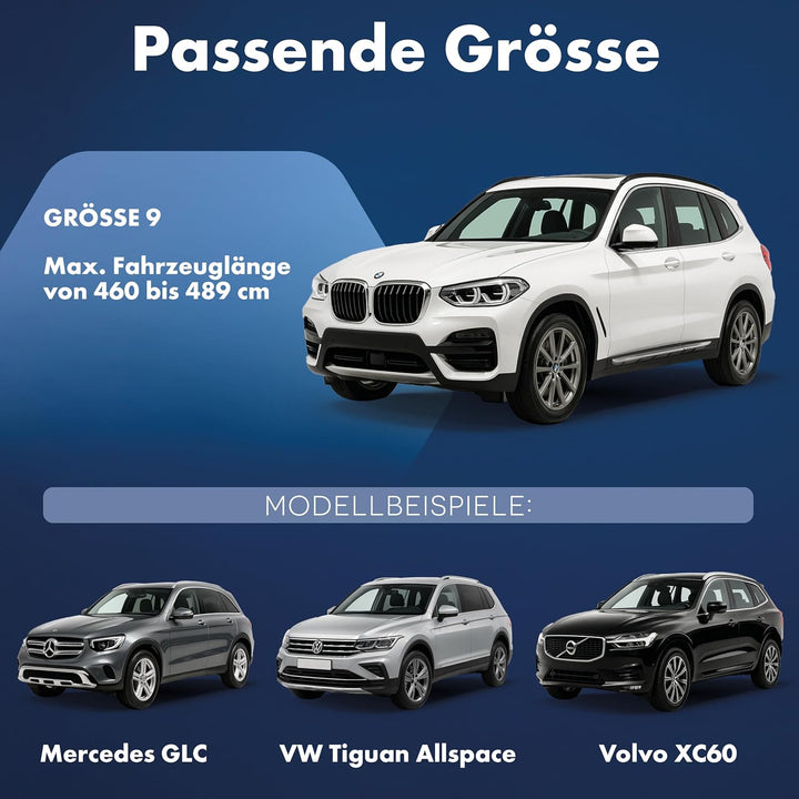 Walser Abdeckplane Auto All Weather, Abdeckung wasserdicht, 100% wetterfeste PKW Garage Zelt Sommer/