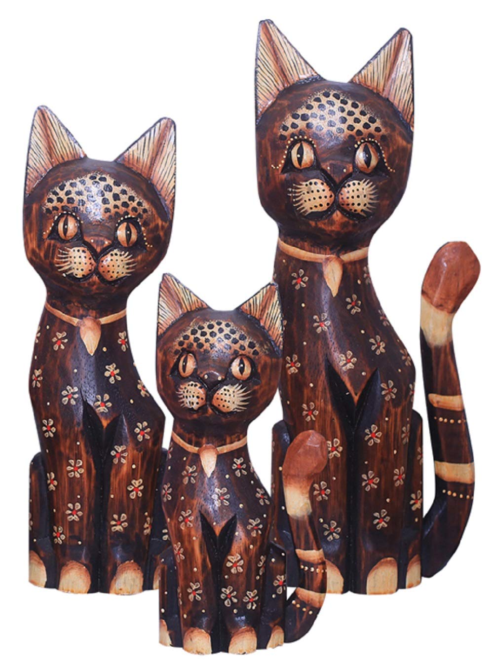 Deko-Katzen MING aus Holz im 3er-Set, Dekoration
