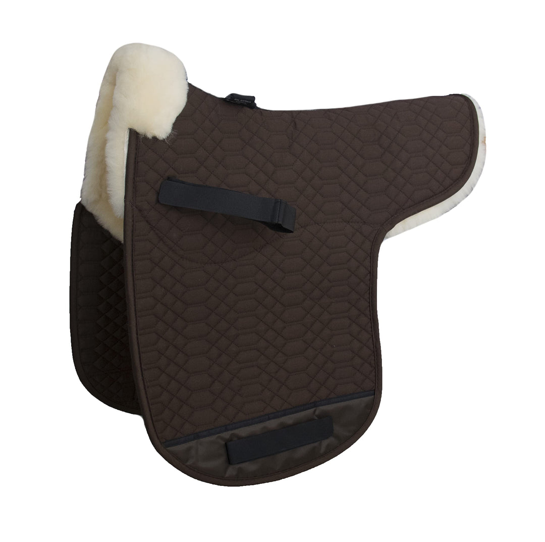 Engel Reitsport Lammfell Satteldecke SADEK1 Fell in Sattellage mit Fellrand vorne mocca-med. Dressur