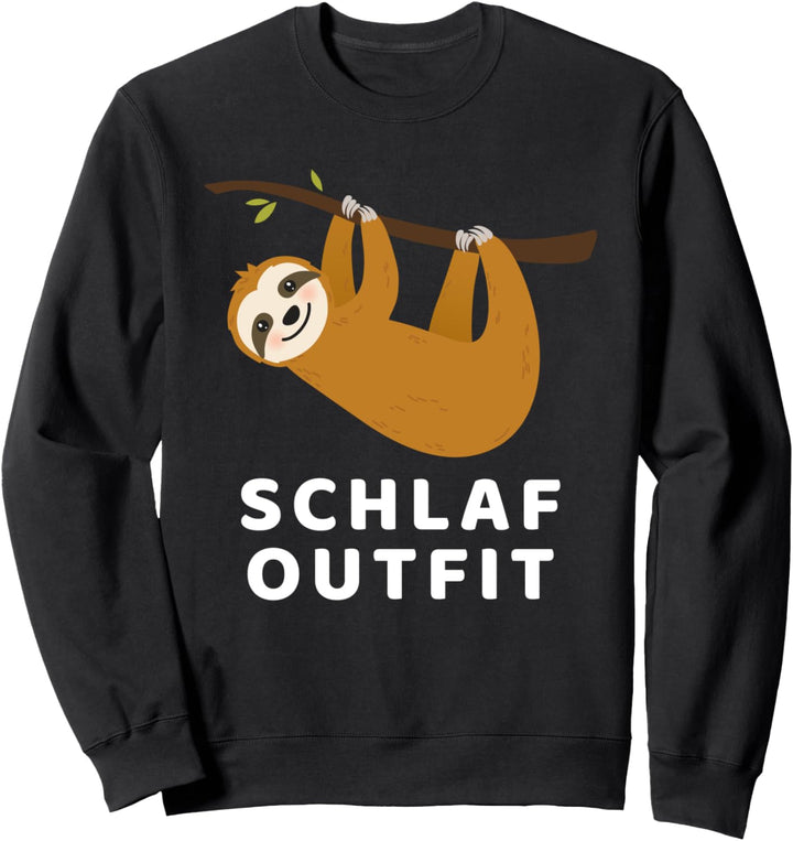 Faultier Schlafoutfit Pyjama Schlafanzug Nachthemd Geschenk Sweatshirt