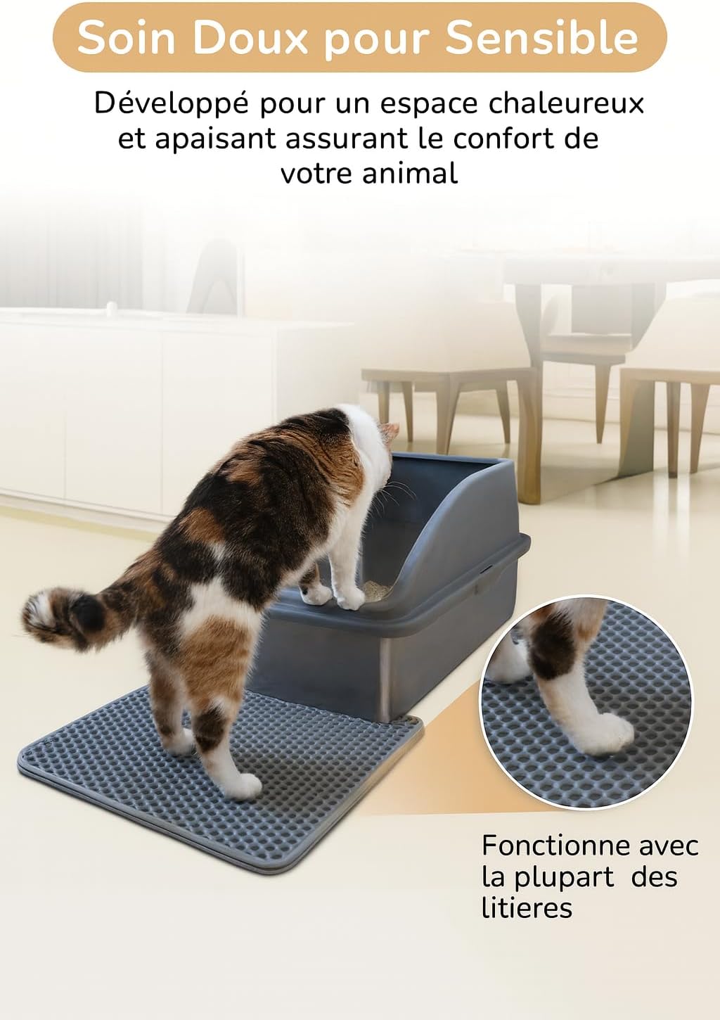 Edelstahl-Katzentoilette mit Deckel antibakterielles Katzenklo aus Metall mit Spritzschutz Katzenklo