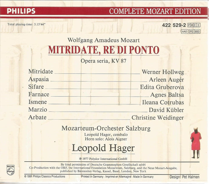 Die vollständige Mozart-Edition Vol. 29 (Mitridate), Audio-CD