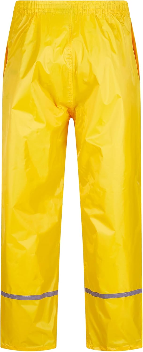 Scheibler Workwear – Basic Regenhose Herren – Outdoor Hose mit Gummizug & Reflektoren – Wind- & wass