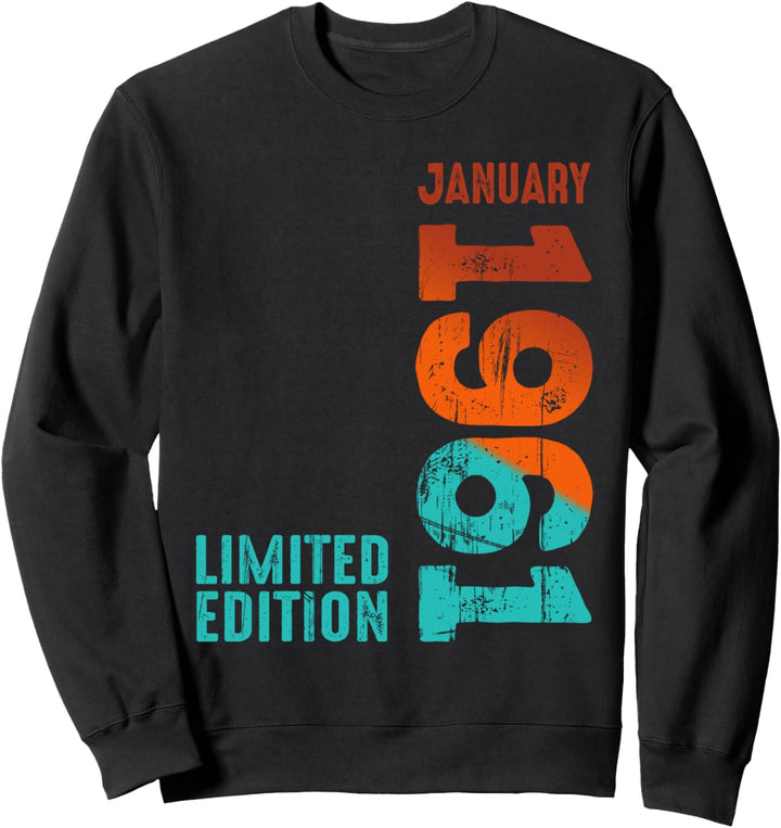 1961 Limited Edition 1961 Januar 1961 Jahr 1961 Retro 1961 Sweatshirt