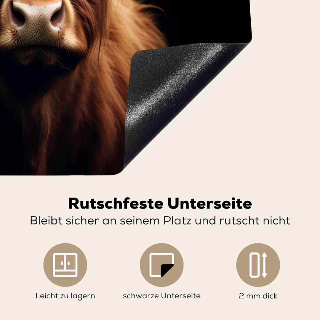 KitchenYeah© Herdabdeckplatte 59x51 cm Einteilig Induktionsmatte Küche Abdeckung Ceranfeld Herd Abde