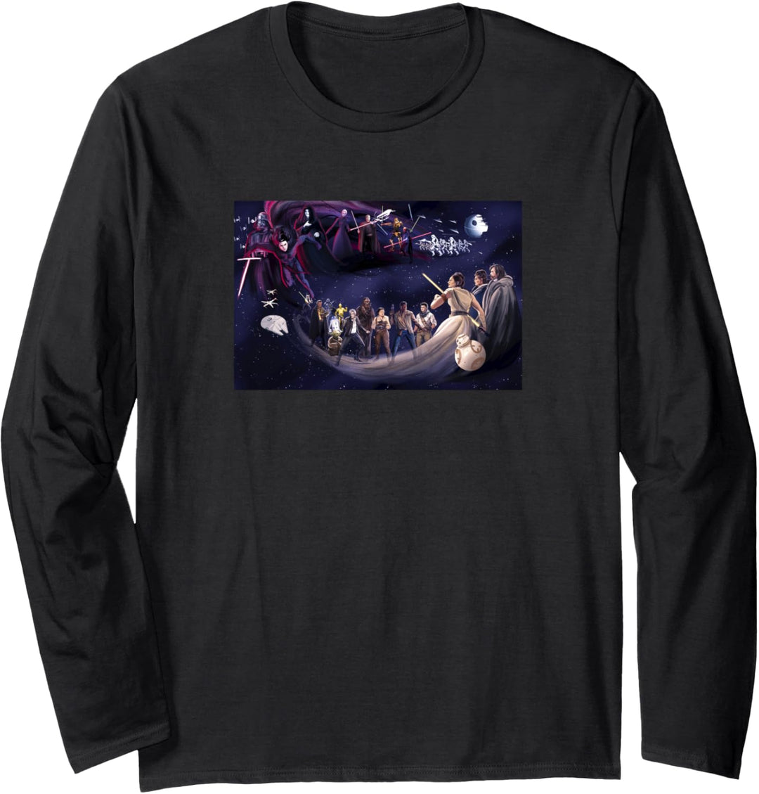Star Wars Exklusives Wandbild mit hellen und dunklen Seiten Langarmshirt