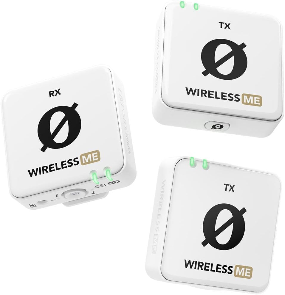 Rode Wireless ME Dual drahtloses Mikrofon-System kabelloses Mikrofon Funk-System Weiss + keepdrum So
