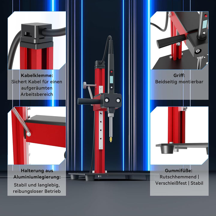 Einschmelzhilfe für Gewindeeinsätze, Aluminiumlegierung Heat Set Insert Tool, Vertikales Einschmelzw