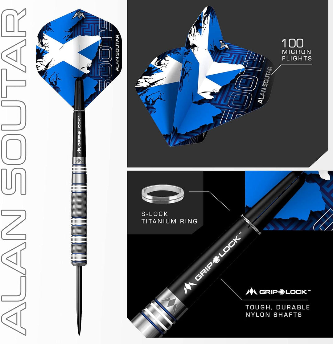 Mission Alan Soutar Blue &amp; White 90% - Steeldarts 26 Gramm