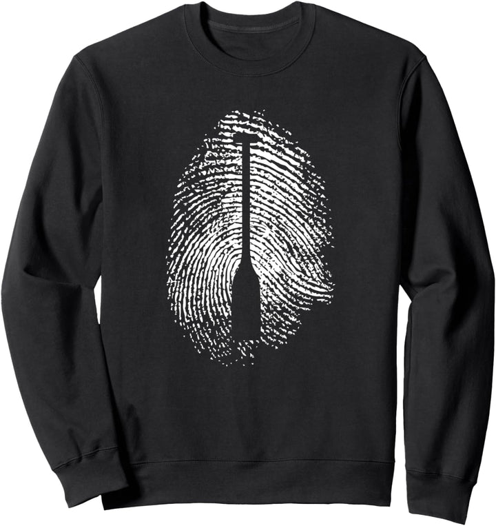 Paddel Liebe Leidenschaft Fingerabdruck Geschenk Paddler Sweatshirt