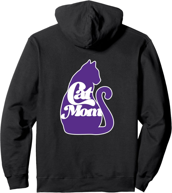 Katzenmutter in Violett Pullover Hoodie