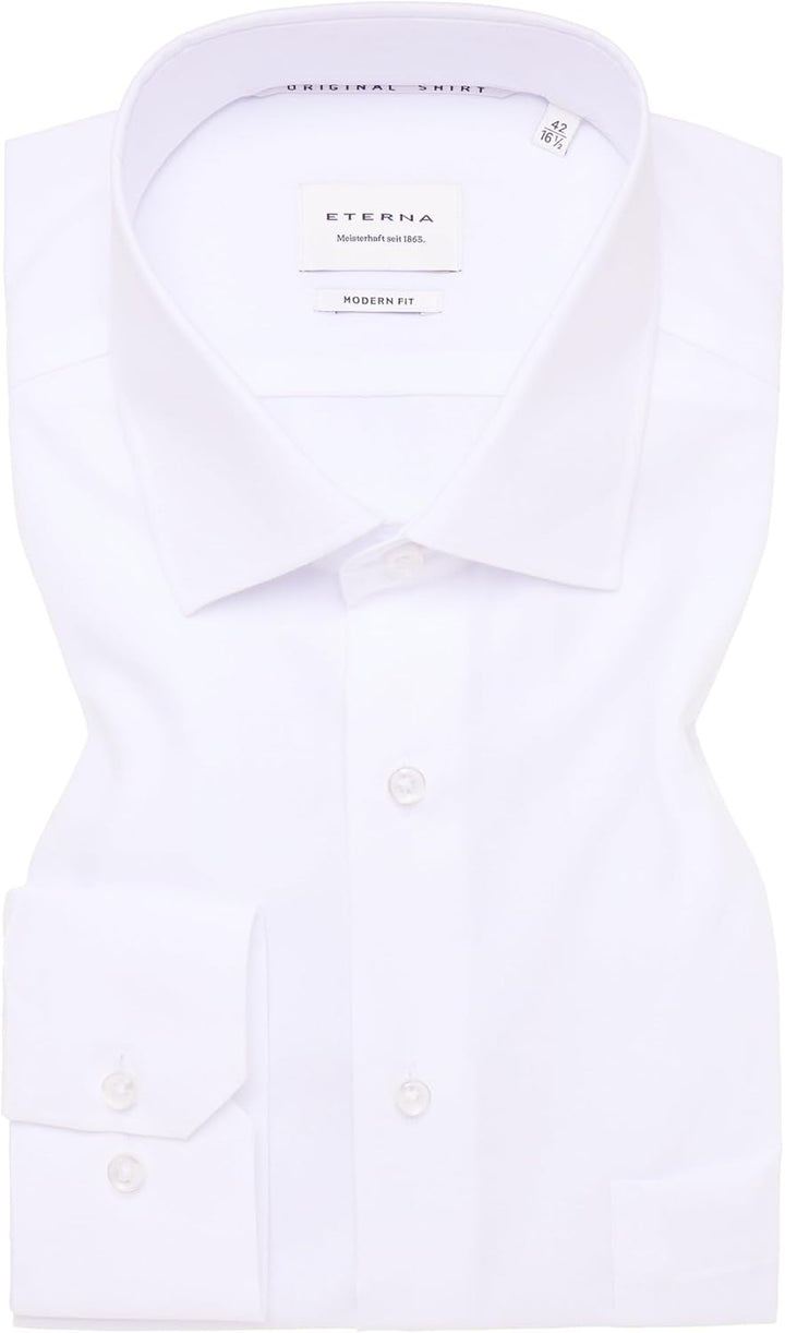 eterna Herren Original Shirt MODERN FIT 43 Kragen / 67 Ärmel Weiss, 43 Kragen / 67 Ärmel Weiss