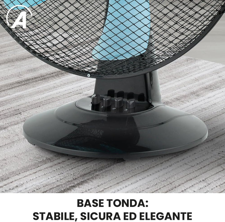 Ardes - AR5ST40N Tischventilator STEELO 40N 5 Flügel - Tischventilator 40 cm Oszillierend mit verste
