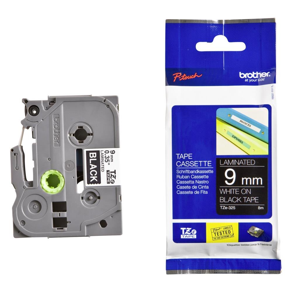 Brother TZ325 Tape 9 mm breit, 8 m schwarz / weiss